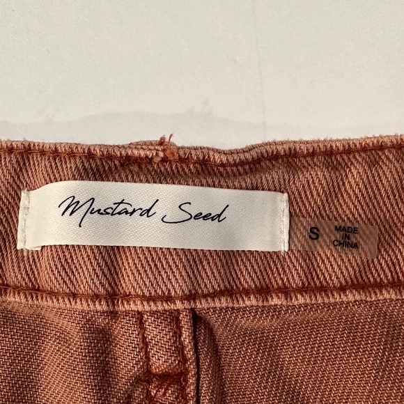 Mustard Seed Denim Shorts Distressed Frayed Hem - Size S.‎ - Picture 4 of 8